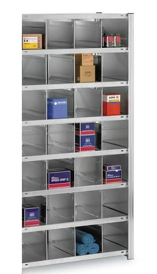 Produktbild Produktbild Fächerregal Anbauregal H 2000 x B 1000 x T 400 mm Produktbild Produktbild Fächerregal Anbauregal H 2000 x B 1000 x T 400 mm
