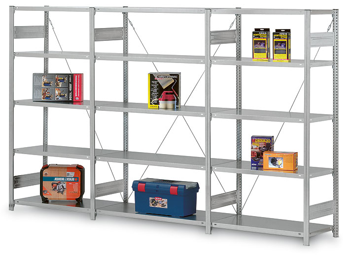 Lagerregale aus Metall im Stecksystem Orion Plus Lagerregale aus Metall im Stecksystem Orion Plus