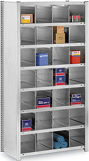 Verzinktes Gefachregal im Stecksystem mit Seitenwand und Rückwand